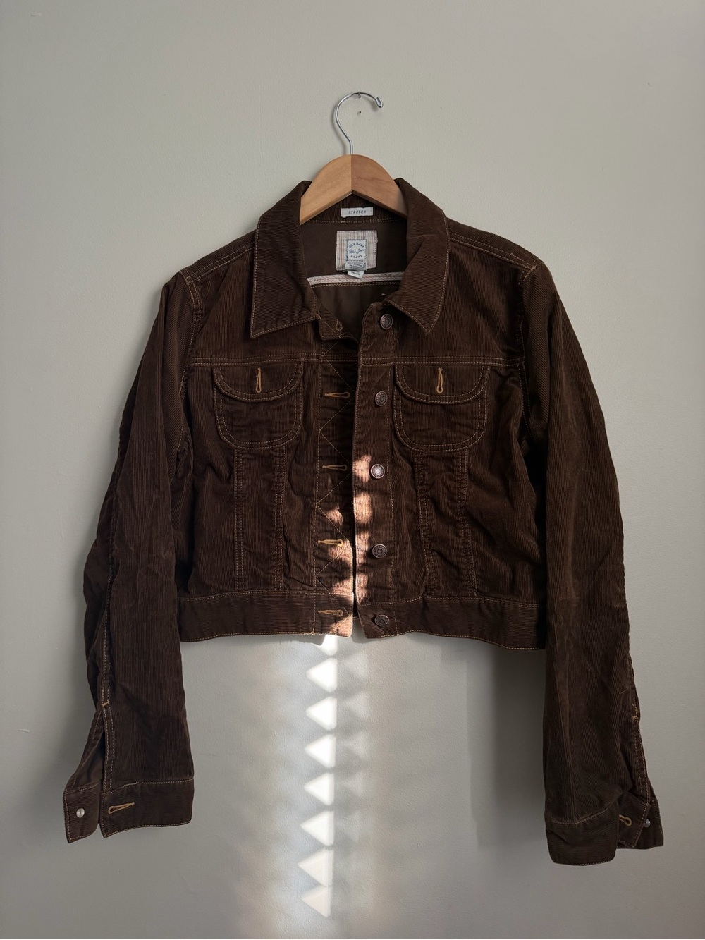 Vintage 2005 Old Navy Brown Corduroy Trucker Jacket L Y2K